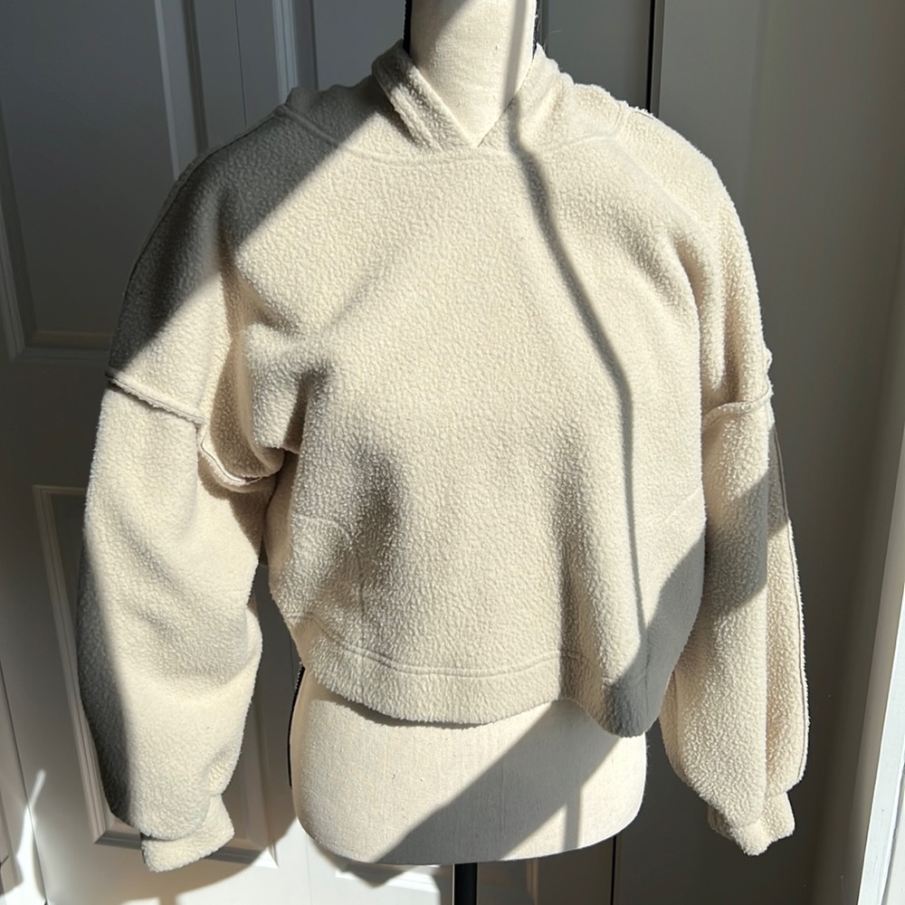 Free People Crop Fleece Hoodie